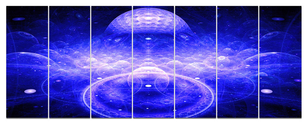 Mystic 3D Surreal Illustration, Abstract Canvas Art Print, 83"x32", 7 Panels