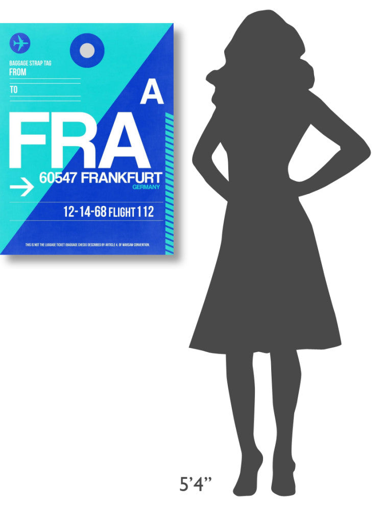 "FRA Frankfurt Luggage Tag 1" Fine Art Print