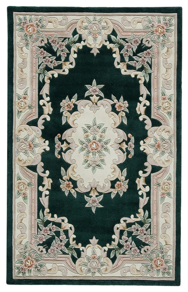 New Aubusson, Emerald, 5'x8'