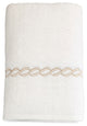 Soft Twist Cadena Bath Towel, White & Beige, 27"x54"