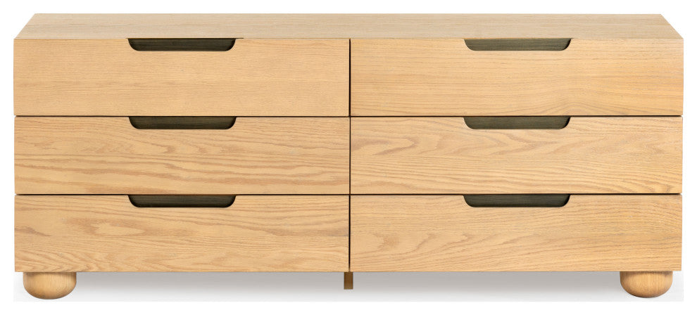 Safavieh Couture Beethoven 6 Drawer Dresser, Natural