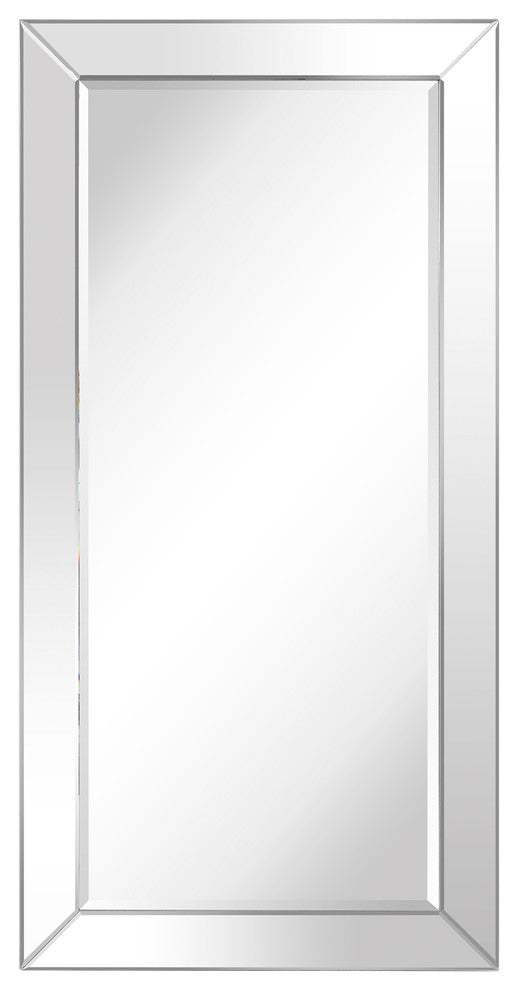 Moderno Beveled Leaner, Large Floor Mirror, 1"-Beveled Center Mirror, 80"x 40"