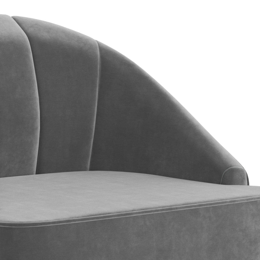 Harrah Accent Chair, Velvet fabric, Smoky Grey