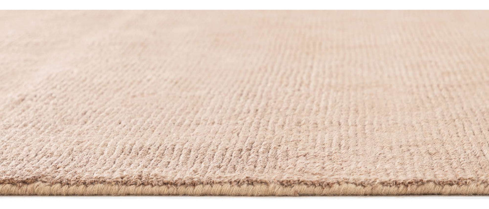 Hue Solid Area Rug, Brown, 6'x9'