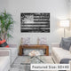 "USA "Melting Film" Flag in Black & White" by iCanvas, Canvas Print, 18x12"