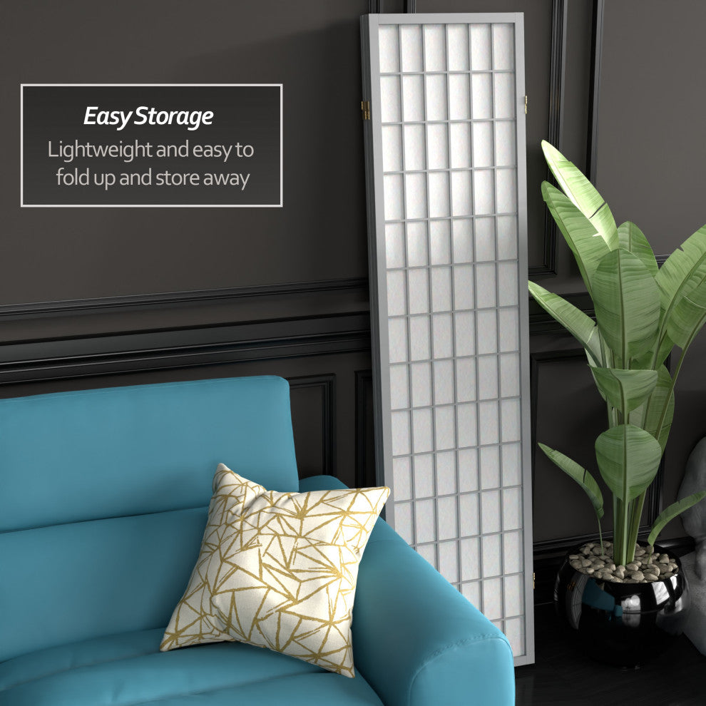 6' Tall Window Pane, Special Edition, Gray, 3 Panels