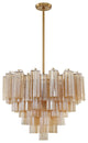 CRYSTORAMA Addis 12 Light Aged Brass Chandelier