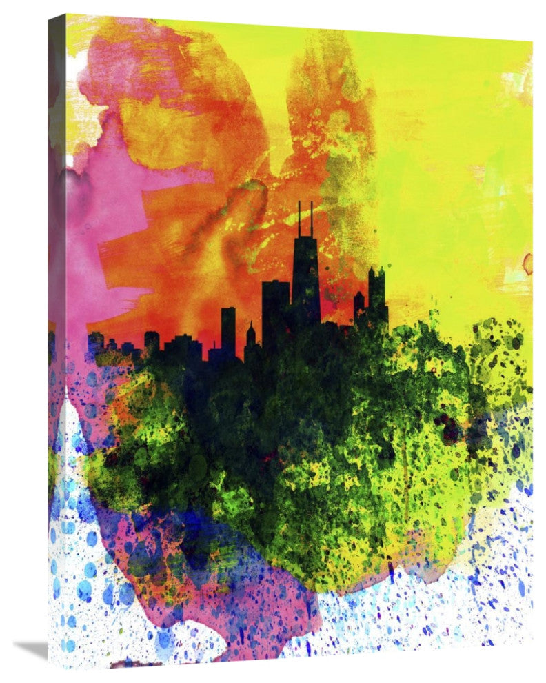 "Chicago Watercolor Skyline" Fine Art Print