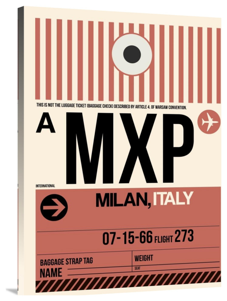 "MXP Milan Luggage Tag 1" Fine Art Print