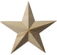 7"W x 7"H x 1 1/8"P Galveston Star Rosette, Rubberwood