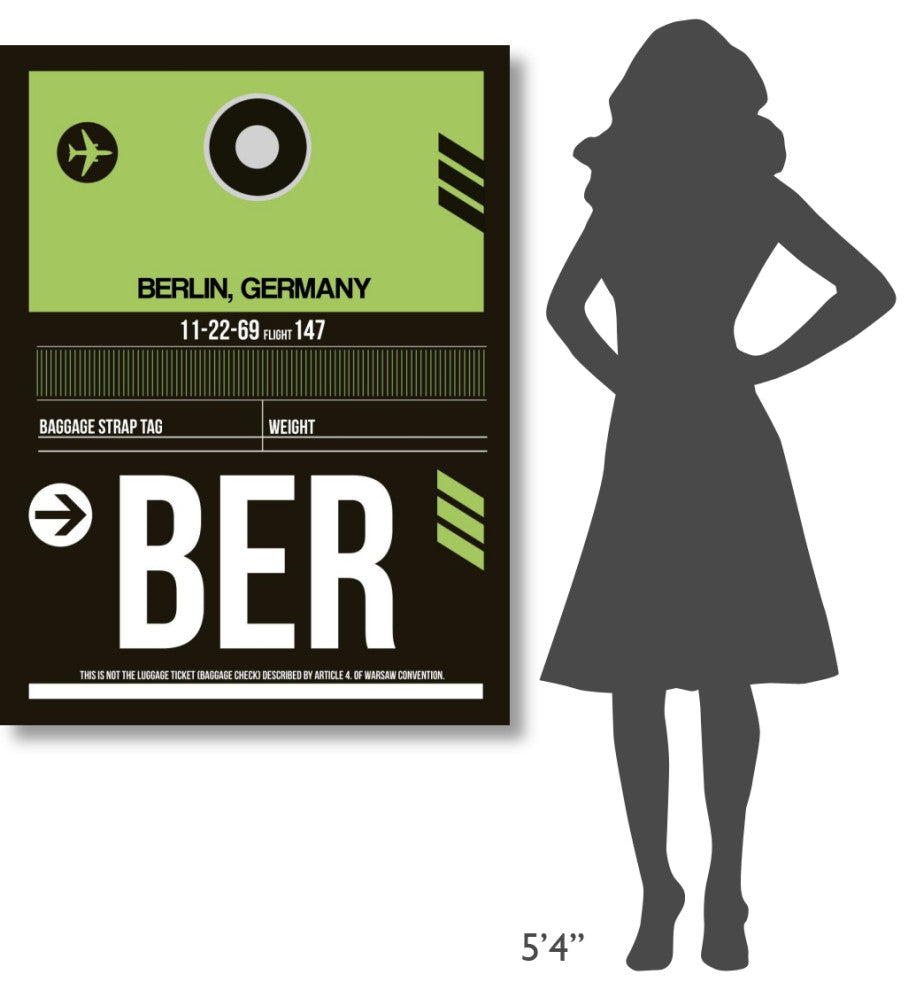 "BER Berlin Luggage Tag 2" Fine Art Print