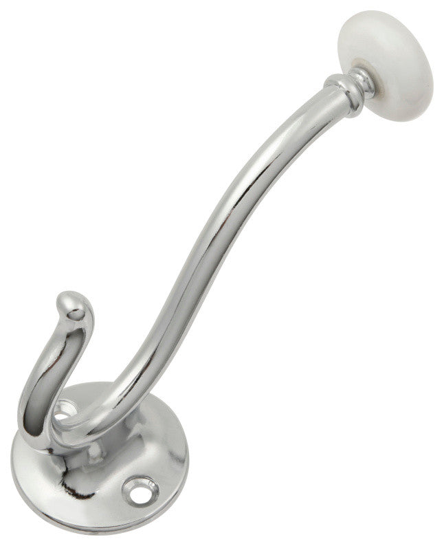 Belwith Hickory Chrome Double Coat Hook P25027-CH Hardware