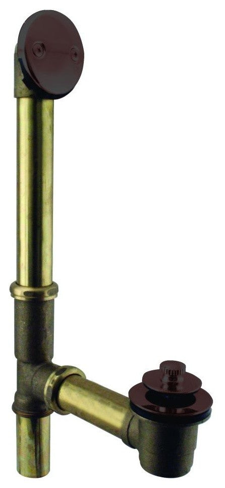 Pull & Drain Bath Waste - 14" Make-Up, 20 Ga. Tubing In Oil Rubbed Bronze