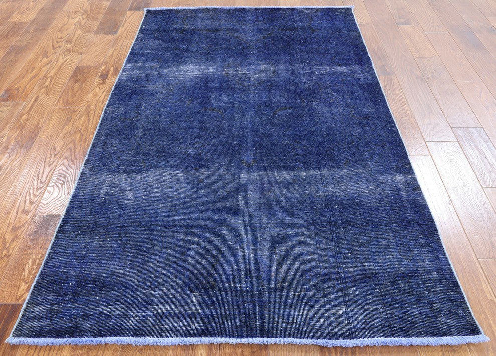 4'x6' Oriental Overdyed Wool Rug, W2610