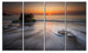 "Stormy Sea With Rushing White Waves" Beach Canvas Wall Art, 4 Panels, 48"x28"