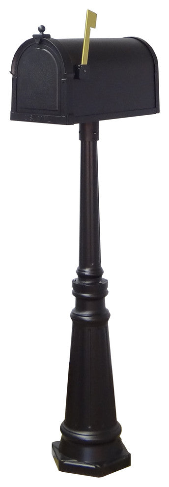 Berkshire Curbside Mailbox and Tacoma Mailbox Post With Direct Burial Kit