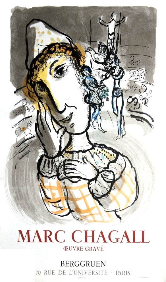 Marc Chagall, The Circus With The Yellow Clown, 1967, Artwork