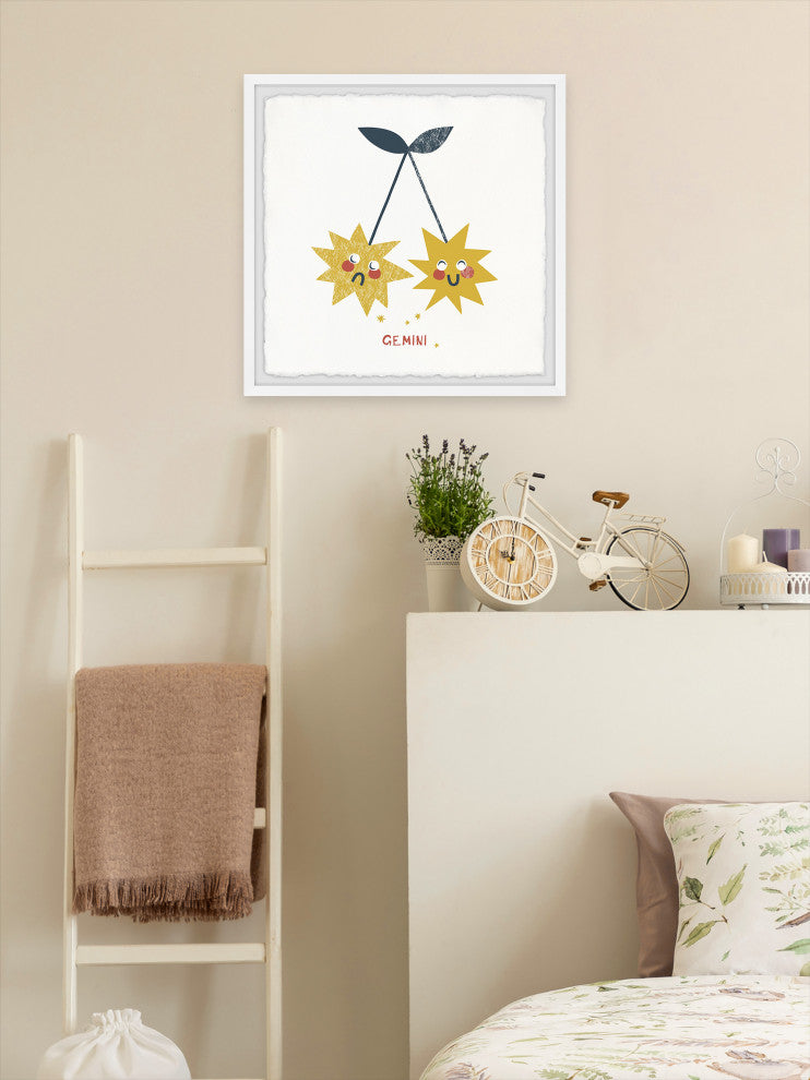 "Gemini" Framed Painting Print, 18x18