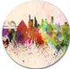 Memphis Skyline, Cityscape Large Disc Metal Wall Art, 11"