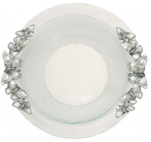 Butterfly Glass Salad Bowl