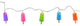 Multi-Color Popsicle Patio and Garden Novelty Christmas Lights, White Wire