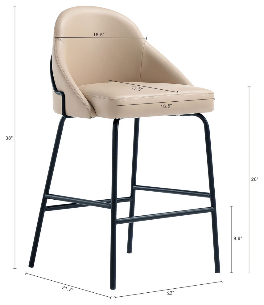 Manhattan Comfort Gracie Counter Stool, Set of 2