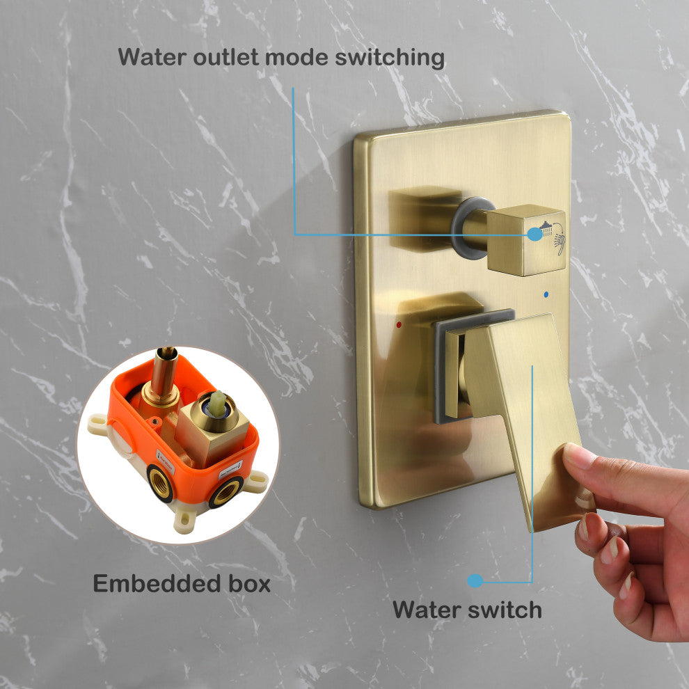 Pressure Balanced Complete Shower System With Rough-In Valve