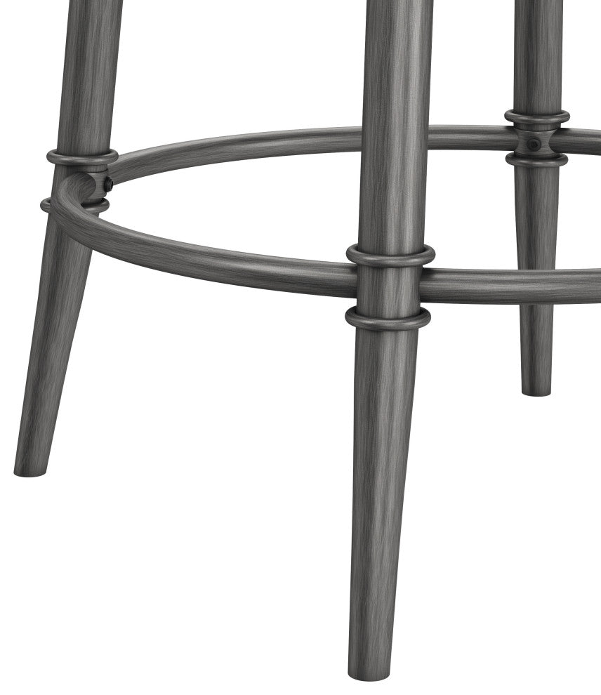 Hillsdale Jennings Wood and Metal Counter Height Swivel Stool with Wood Seat