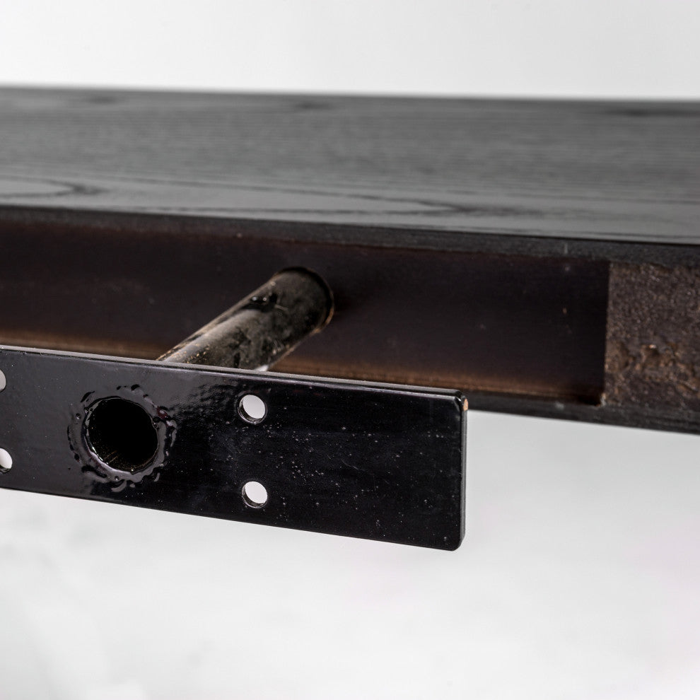 Barney Floating Shelf, Wenge, Black, 75"