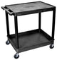 Luxor 2-Shelf Large Black Tub Cart