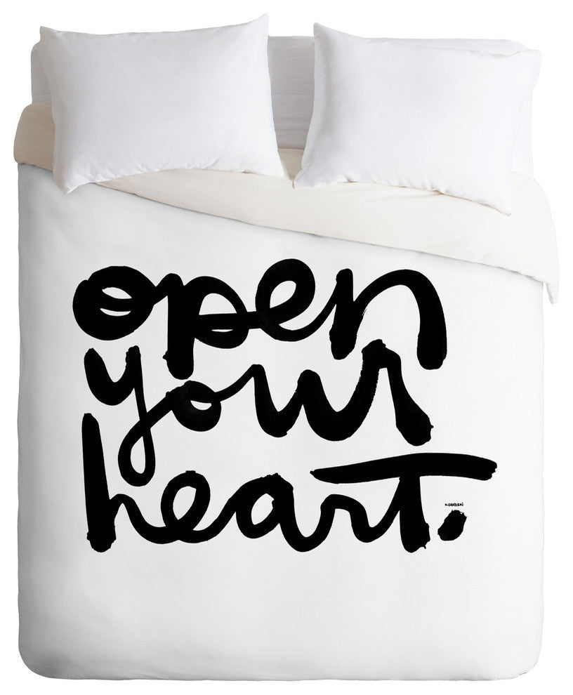 Deny Designs Kal Barteski Open Your Heart Duvet Cover - Lightweight