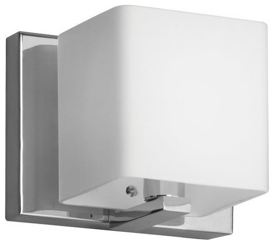 Ville 1-Light Vanity Sconce, Frosted White