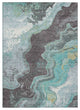 Machine Washable Indoor/Outdoor Chantille ACN1907 Teal 3' x 5' Rug