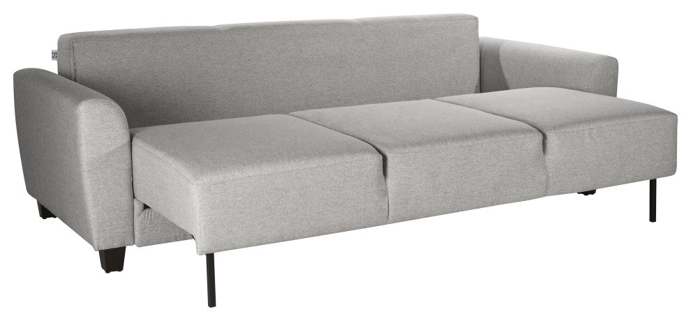 Sealy TruFit Klein Queen Dropback Sofa Bed Convertible, Silver