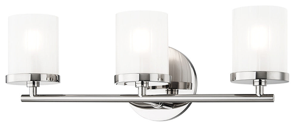 Ryan 3-Light Bath Bracket, Polished Nickel