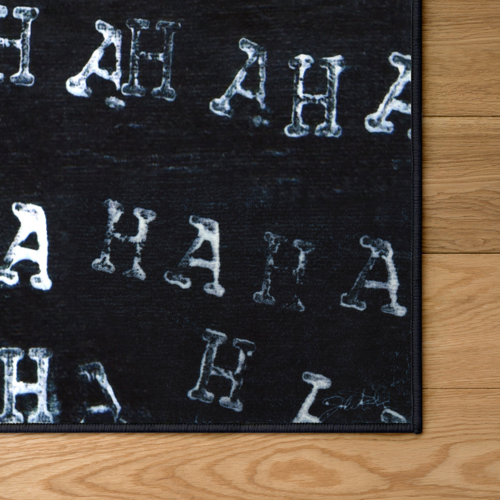 Haha II Hand Washable Power-loomed Art Area Rug, 5'x7.5'