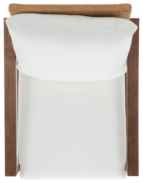 Safavieh Couture Emmalee Cord Back Accent Chair Walnut / Natural