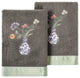 Linum Home Textiles 100% Turkish Cotton STELLA 2PC Embellished Hand Towel Set