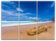 "Huge Brown Rock in Atlantic Seashore" Metal Wall Art, 3 Panels, 36"x28"