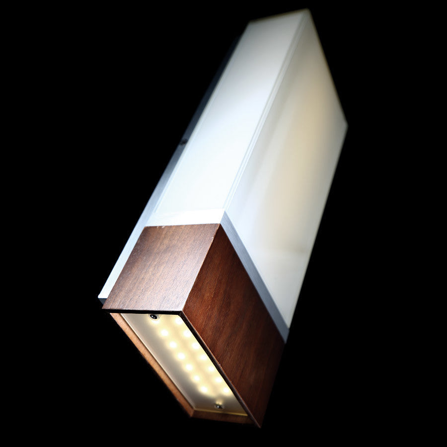 Vigo 14" LED Wall Sconce 3000K, Dark Walnut