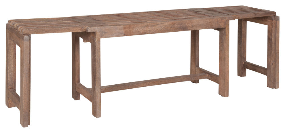 Remi Solid Wood Extendable Bench by East at Main, Sand