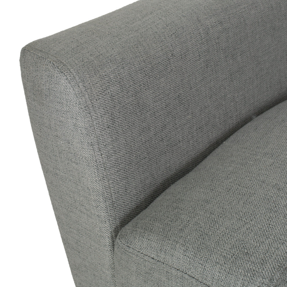 GDF Studio Angelina Mid-Century Fabric Club Chair, Gray