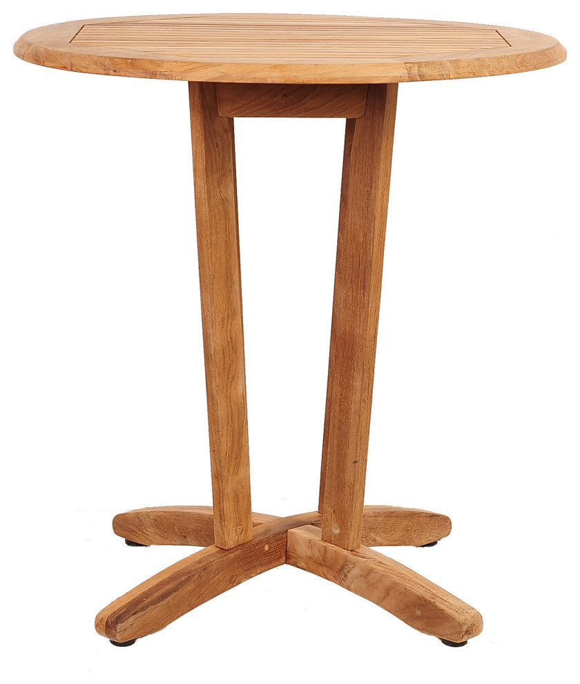 Amazonia Nile 1-Piece Round Patio Table | Certified Teak | Ideal for Outdoors