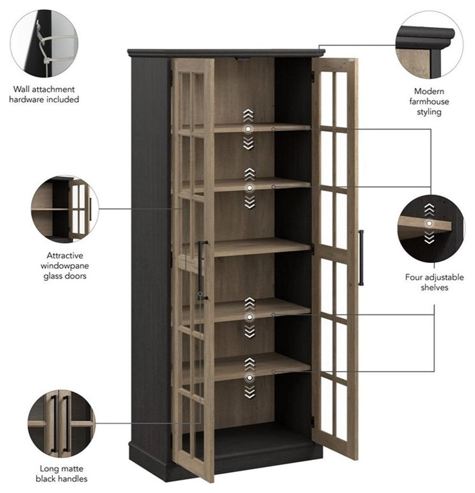 Westbrook Curio Cabinet with Glass Doors by Bush Furniture
