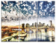 "New York City-Manhattan Skyline" Photo Metal Wall Art, 3 Panels, 36"x28"