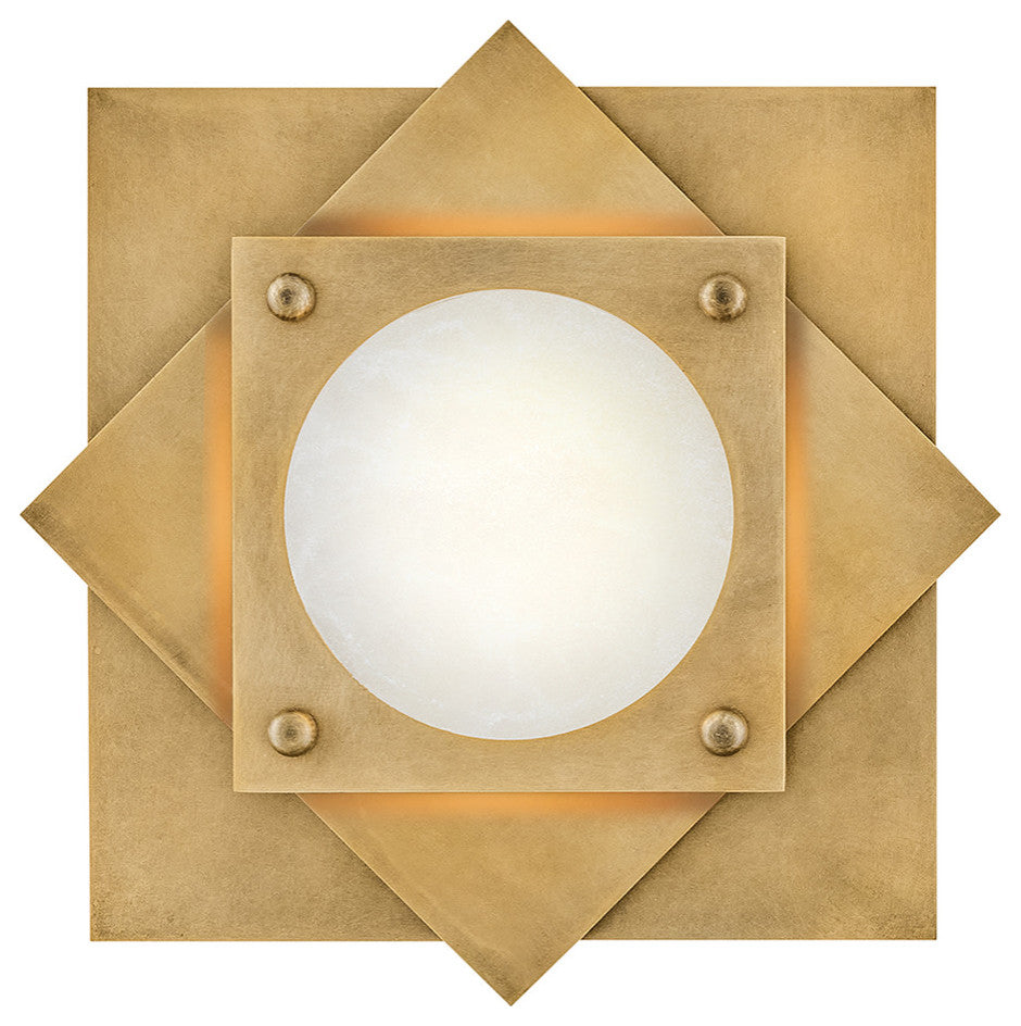 Fredrick Ramond Claude Small Led Flush Mount, Heritage Brass