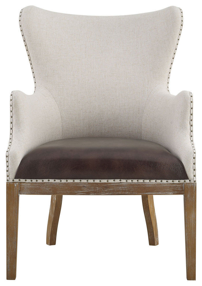 George Two Tone Wingback Accent Chair