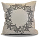 Decorative Holiday Pillow Geometric Print, Gray, 16"x16"