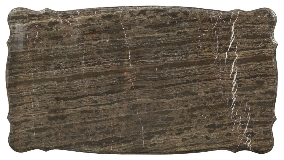 ACME Eustoma Coffee Table, Marble and Walnut