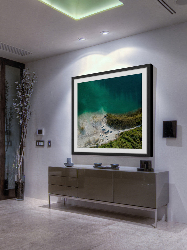 "Sea Foam" Framed Print by Karolis Janulis